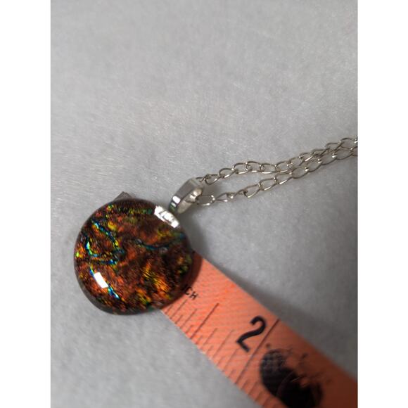 Artisan Dichroic Pendant + SP Chain Handmade - Picture 6 of 8